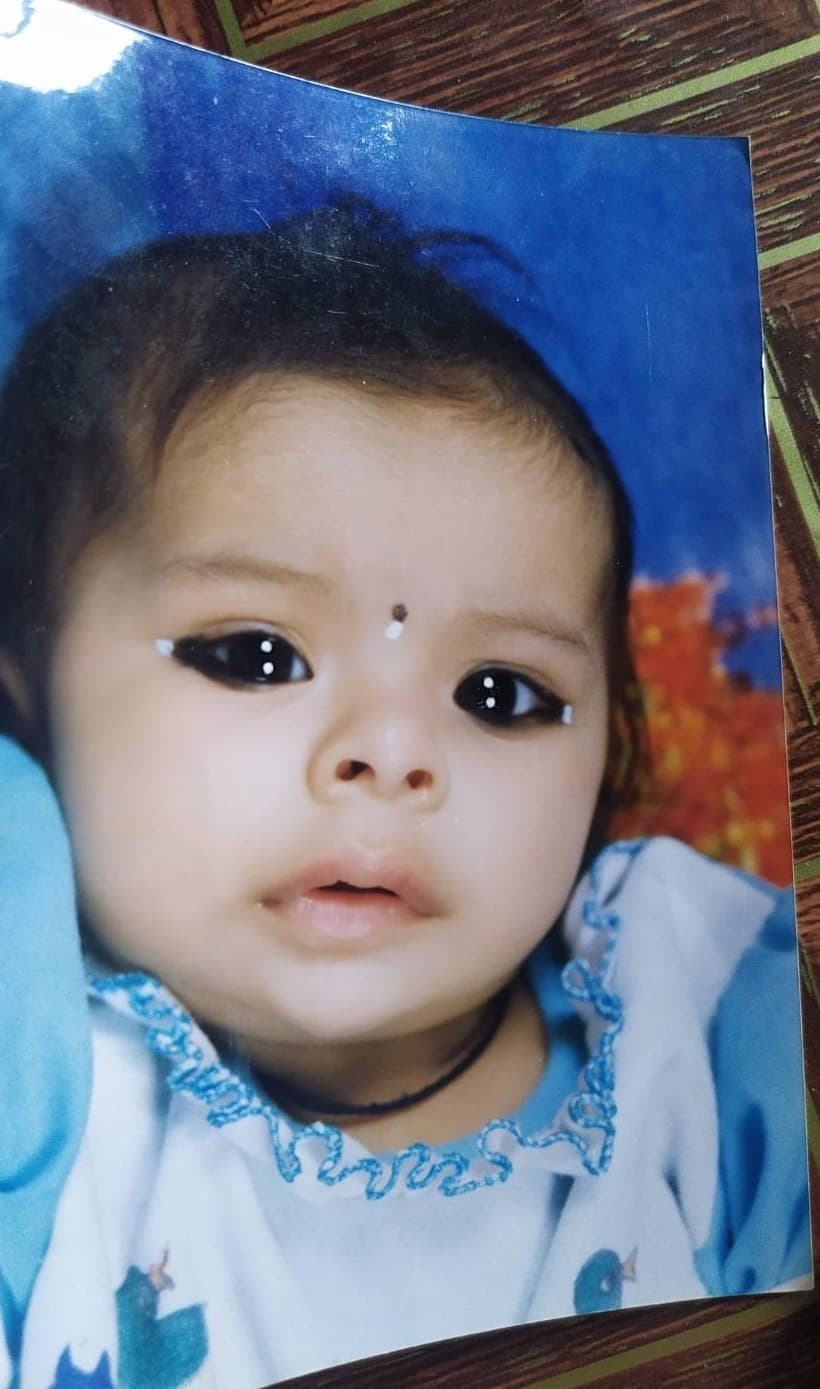Riya as a baby